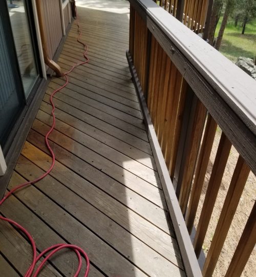 deck sand before